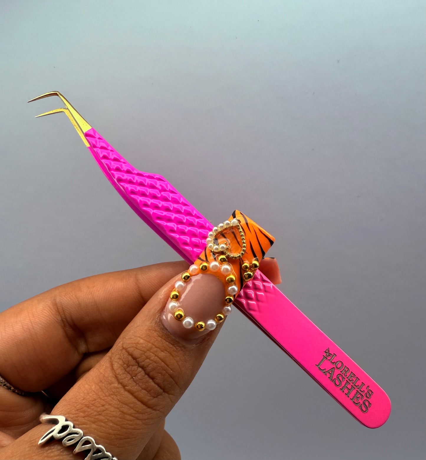 Silver Tip 90 Degree Slim Boot Tweezers