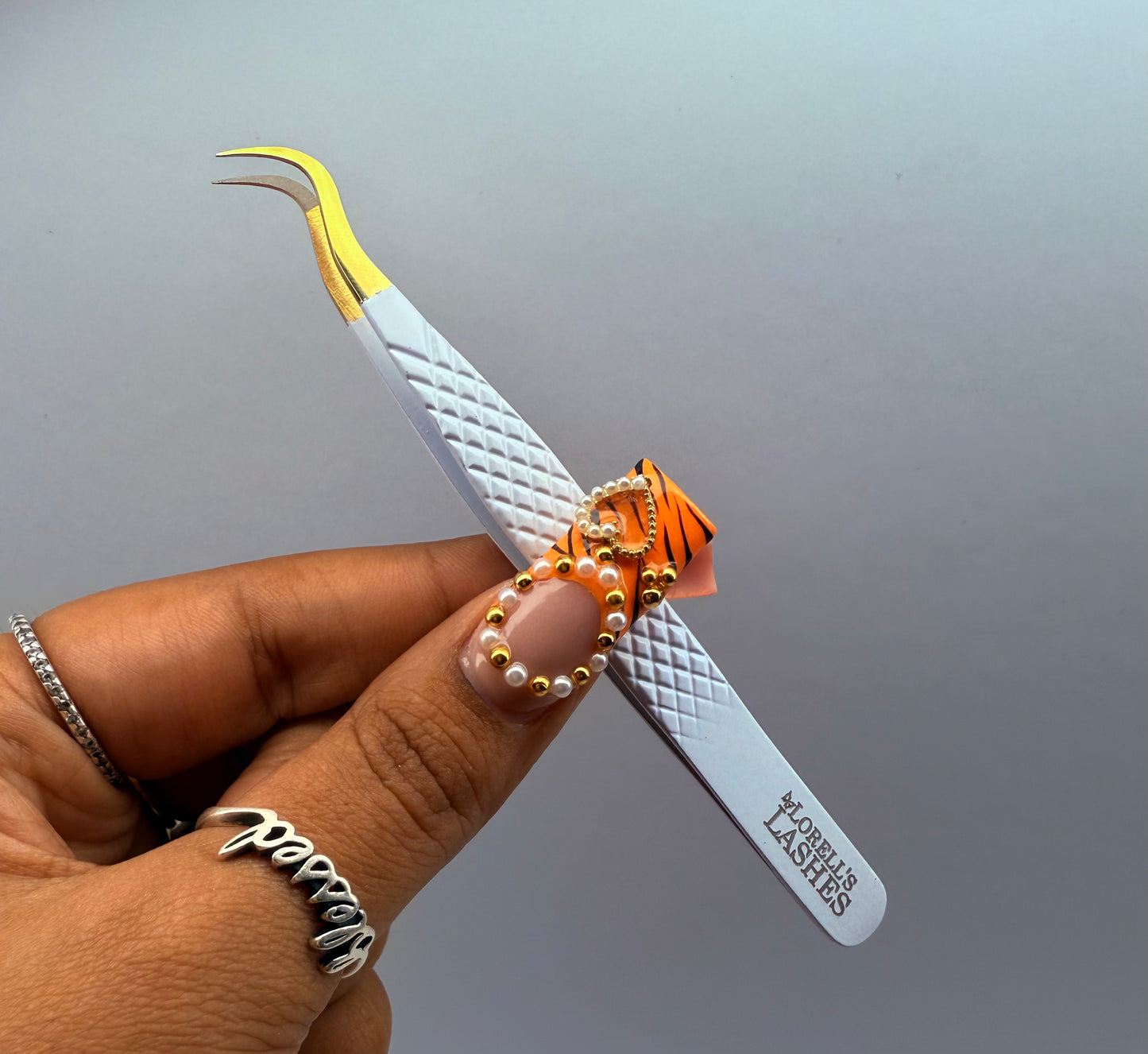 Fiber Tip J Curve Tweezers